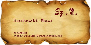 Szeleczki Masa névjegykártya